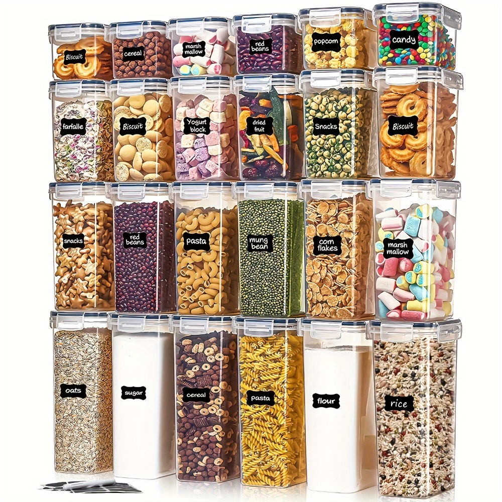 Kitchen Appliances Organizer - 24Pcs Food Storage Containers 12 Boxes