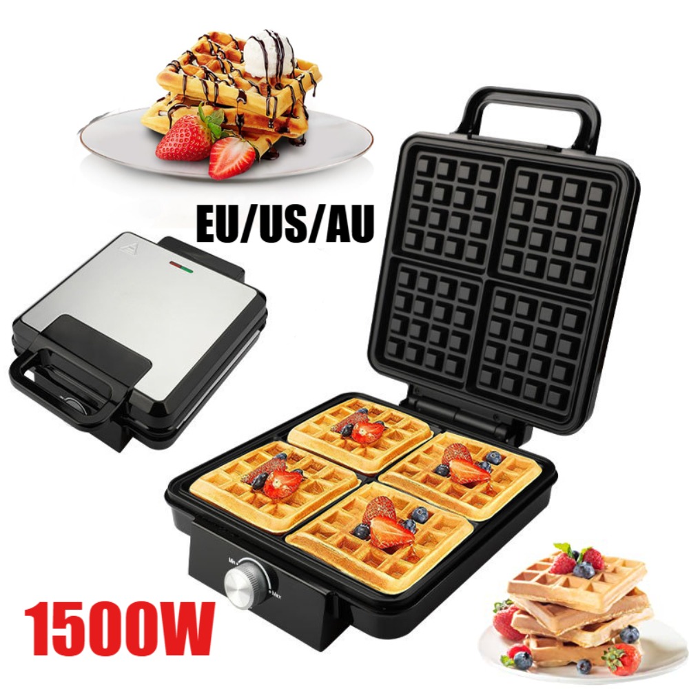 Kitchen Appliances For.Xmas - 4 Square Belgian Waffle Maker Large