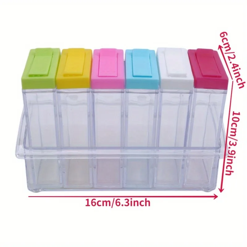 Transparent Seasoning Six Grid - Kitchen Appliances Organizer 评论和价格