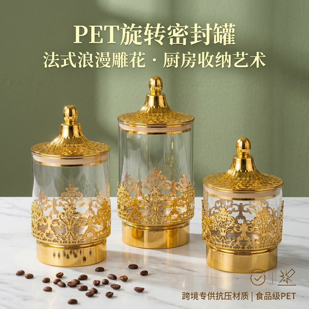 European Transparent Gold-plat - Kitchen Appliances Organizer 评论和价格
