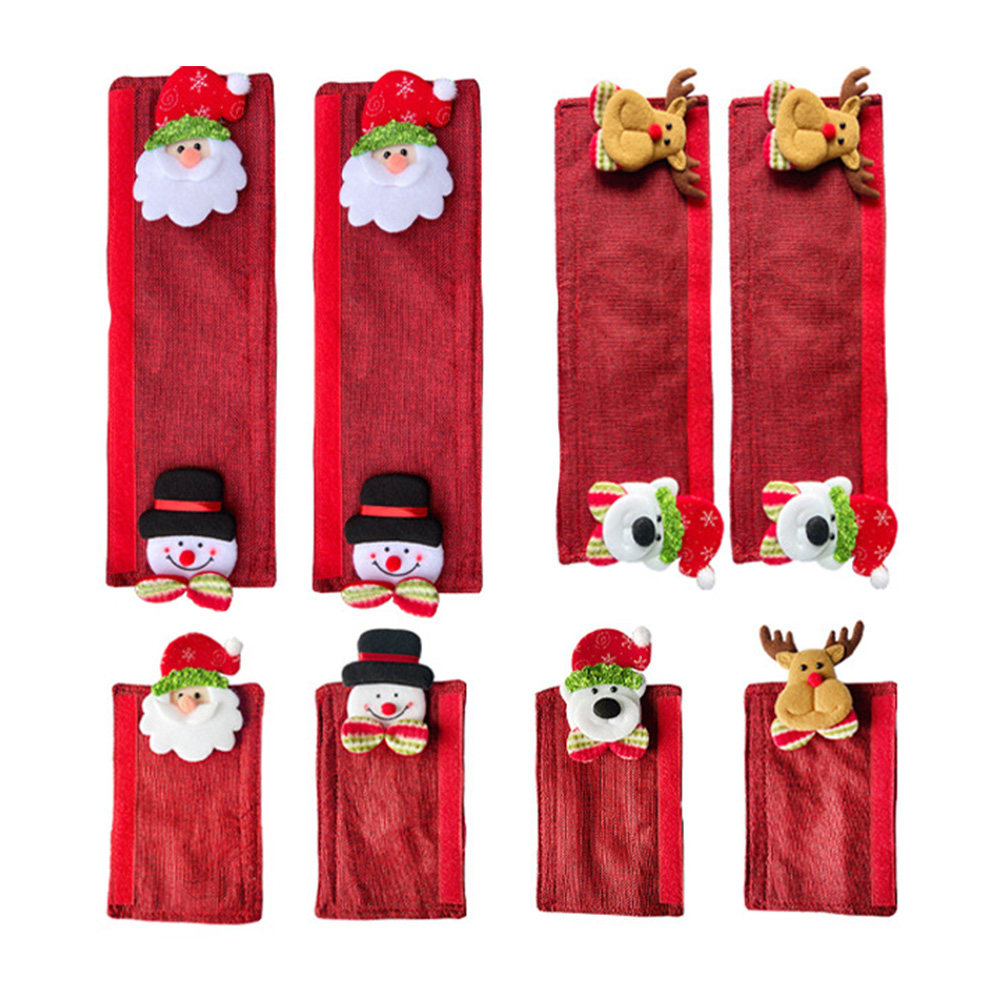 8Pcs Xmas Fridge Handle Covers - Kitchen Appliances For.Xmas 评论和价格