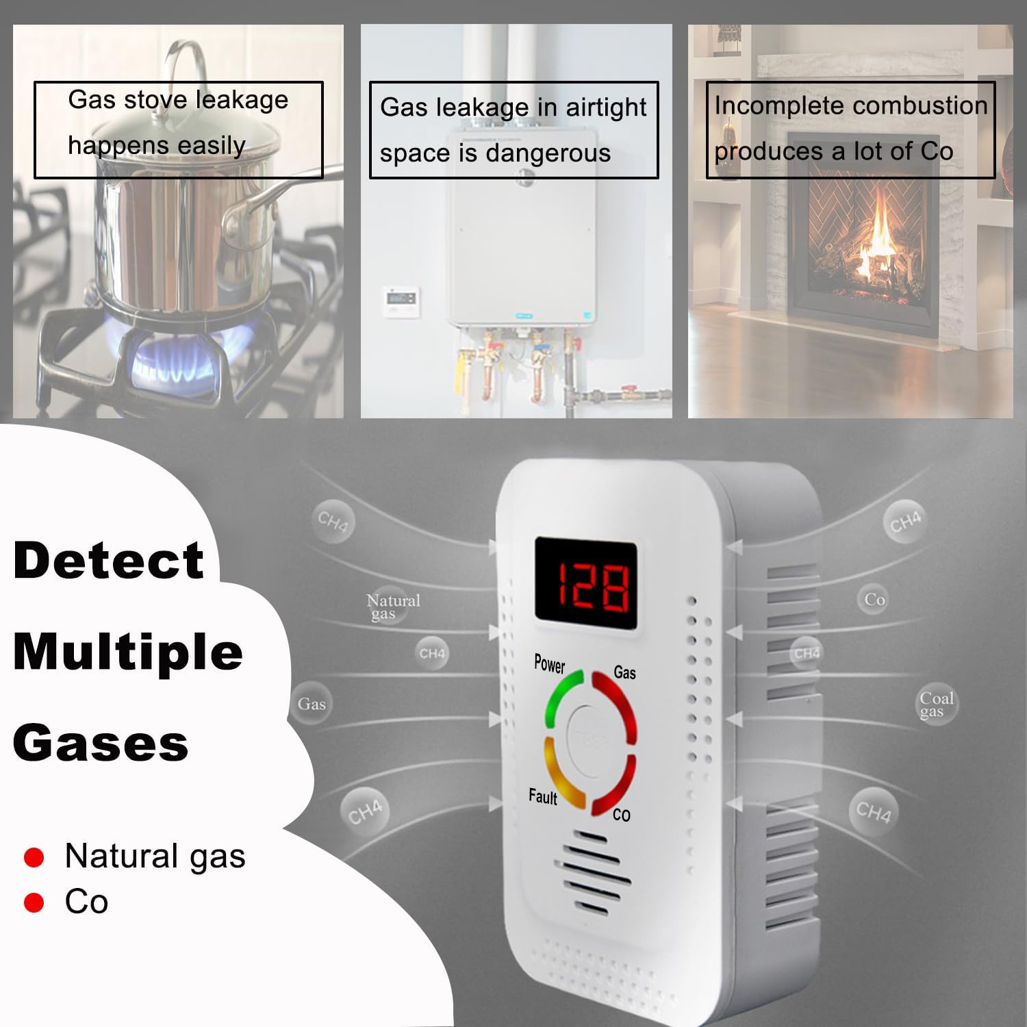 Natural Gas Detector 2in1 And  - Kitchen Appliances Video 评论和价格